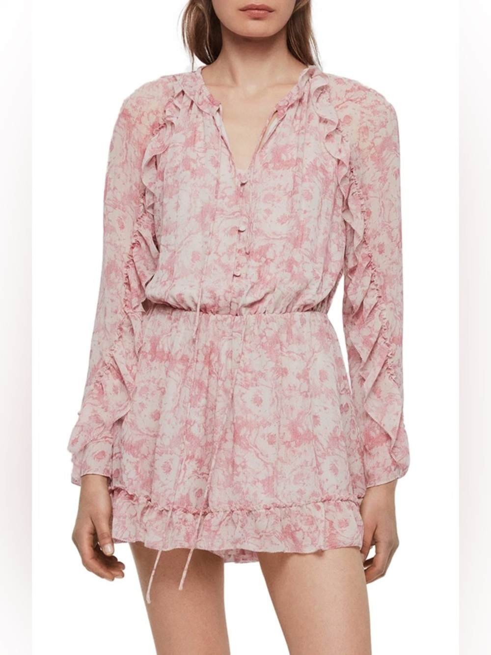 Allsaints Flora Rosa Romper - Pink Size 4